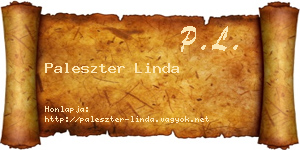 Paleszter Linda névjegykártya